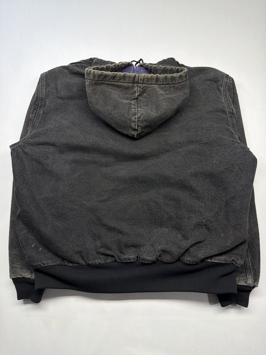 Vintage Black Carhartt JB6865 Aztec Lined Jacket