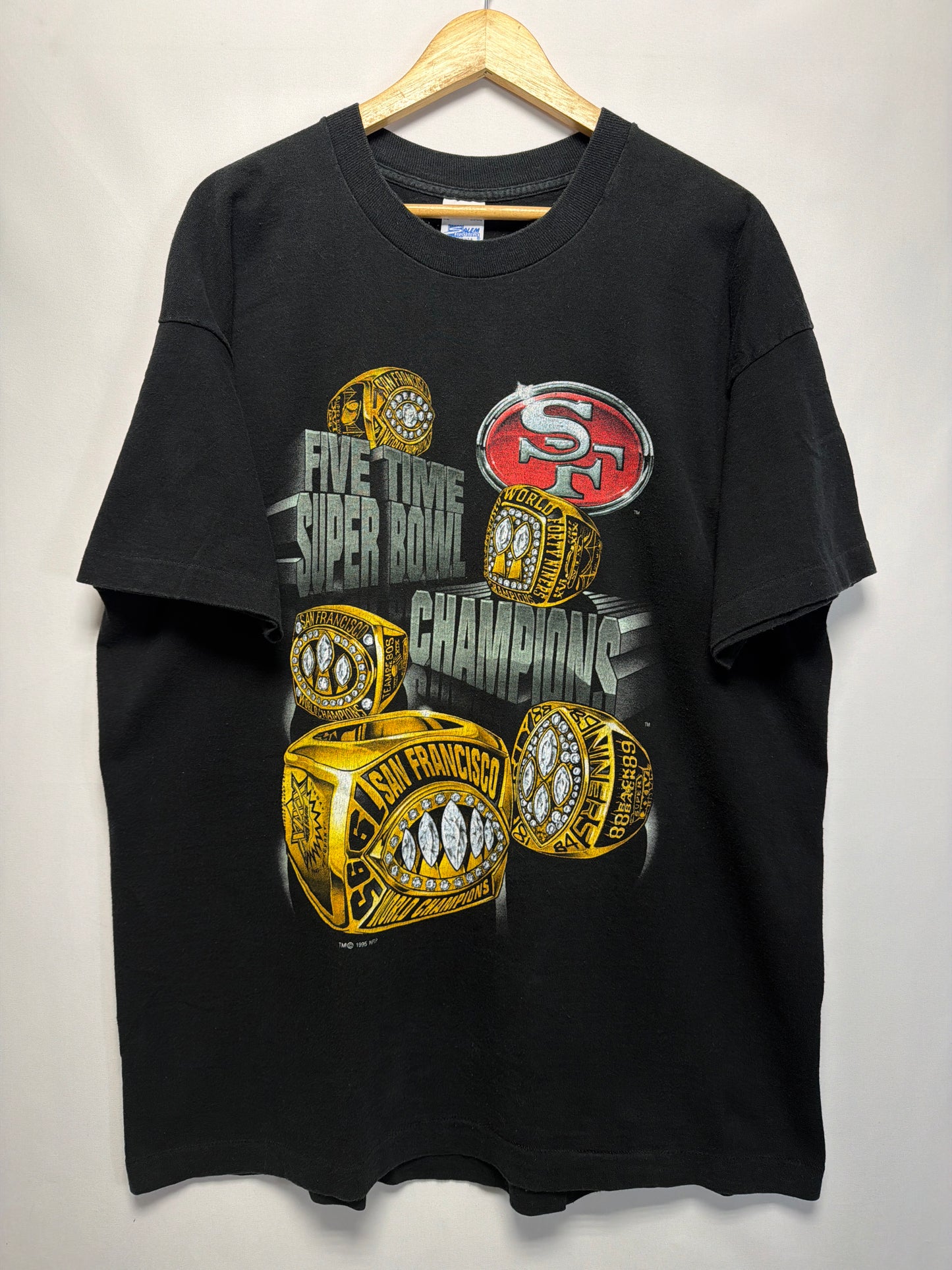 1995 San Francisco 49ers Super Bowl Champions Rings T-Shirt