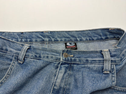 Vintage Interstate Baggy Denim Cargo Shorts