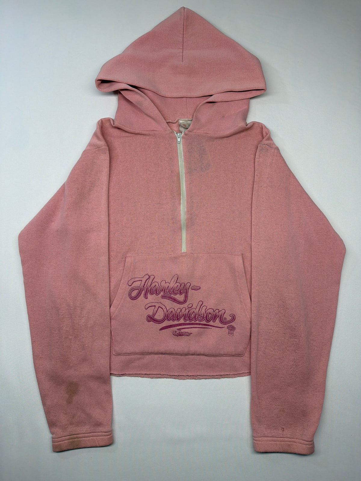 Vintage Women’s Harley Davidson Cropped Zip Hoodie