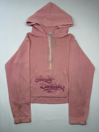 Vintage Women’s Harley Davidson Cropped Zip Hoodie