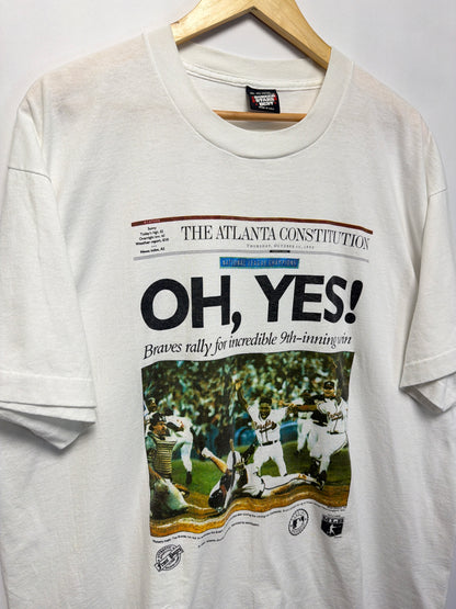 1992 Atlanta Braves Atlanta Constitution Newspaper T-Shirt