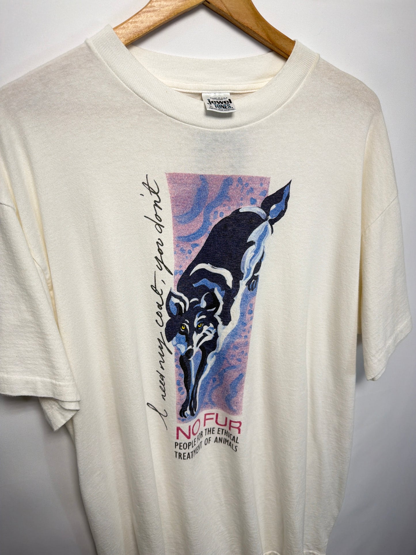 Vintage PETA No Fur T-Shirt
