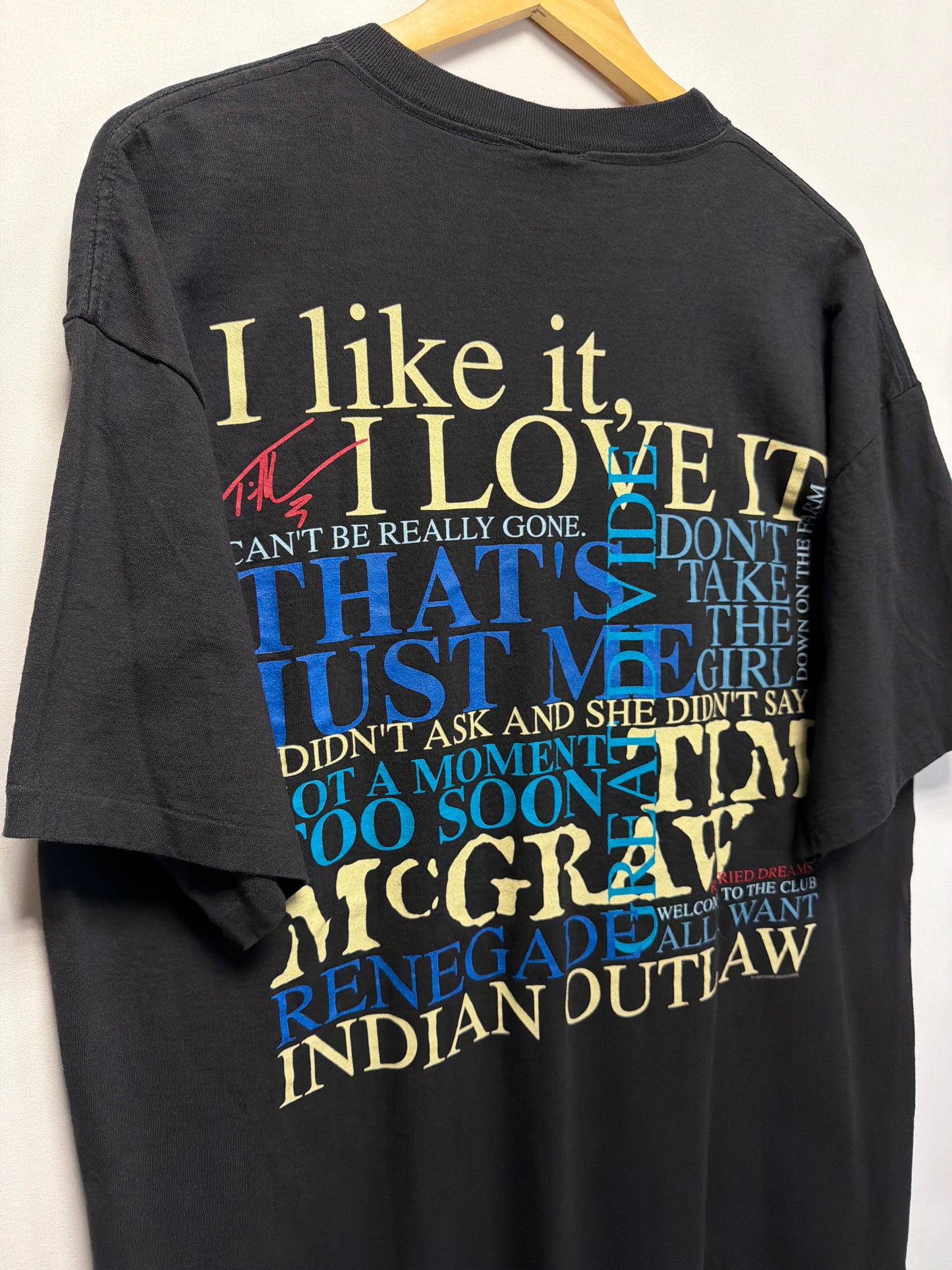 1995 Deadstock Tim McGraw Songs T-Shirt