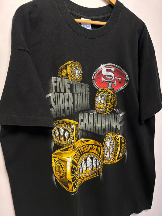 1995 San Francisco 49ers Super Bowl Champions Rings T-Shirt