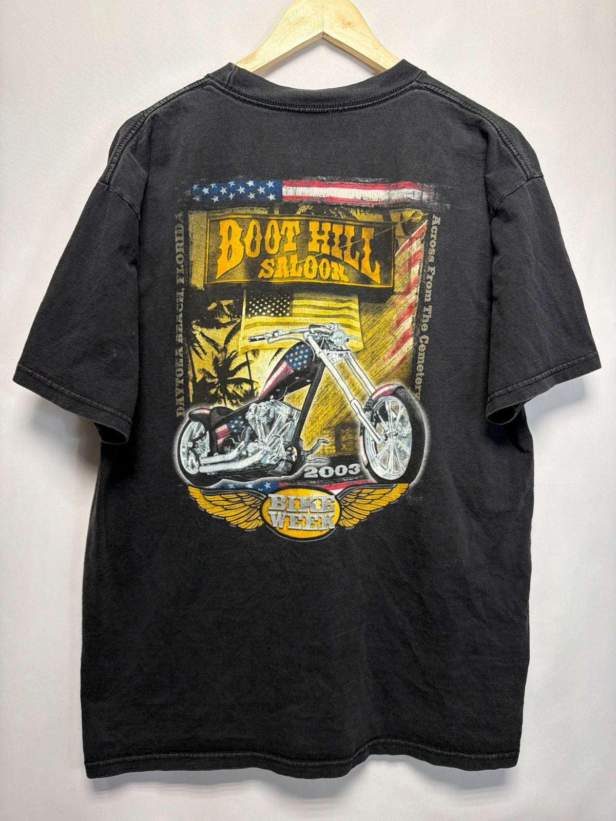 2003 Boot Hill Saloon Bike Week Pocket T-Shirt