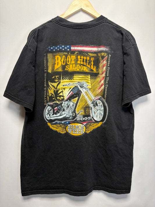2003 Boot Hill Saloon Bike Week Pocket T-Shirt