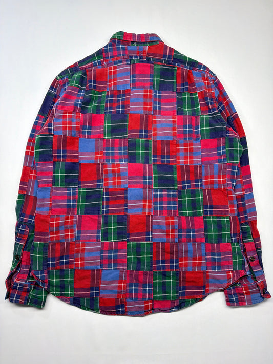 Vintage Polo Patchwork Button Up Flannel
