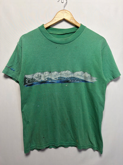Vintage Faded Distressed Quicksilver Surf T-Shirt