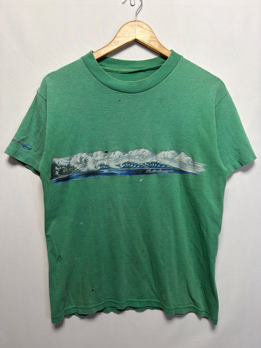Vintage Faded Distressed Quicksilver Surf T-Shirt