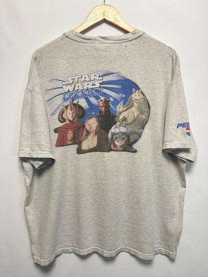 Vintage Star Wars Episode 1 The Phantom Menace Pepsi Promo T-Shirt