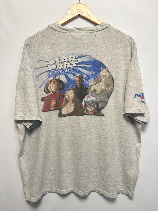 Vintage Star Wars Episode 1 The Phantom Menace Pepsi Promo T-Shirt
