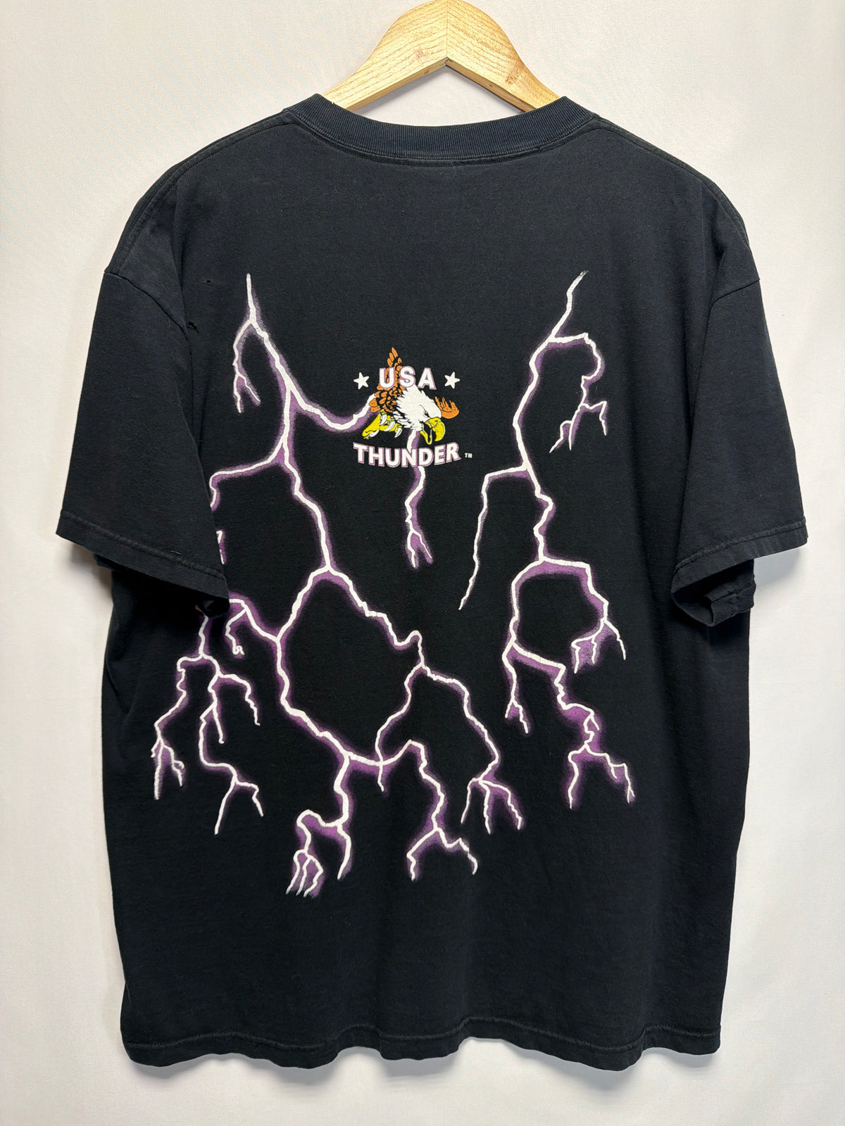 Vintage The Legend Lives On USA Thunder Lightning T-Shirt