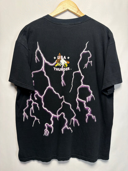Vintage The Legend Lives On USA Thunder Lightning T-Shirt