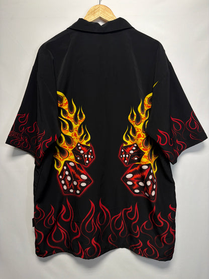 Vintage NSIXX Nikki Sixx Flaming Dice Button Up Shirt