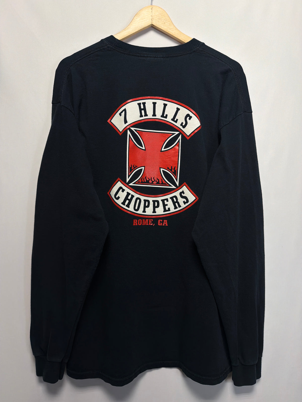 Vintage Y2K 7 Hills Choppers Rome GA Long Sleeve T-Shirt