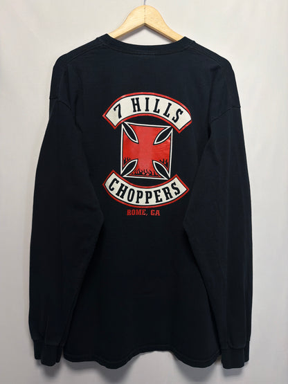 Vintage Y2K 7 Hills Choppers Rome GA Long Sleeve T-Shirt