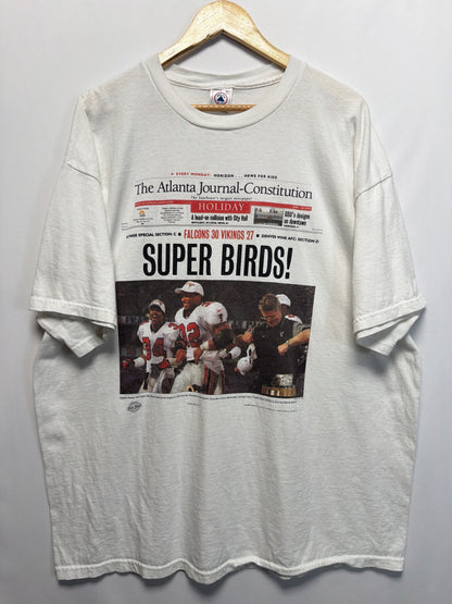 1999 Atlanta Falcons Super Birds AJC Newspaper T-Shirt
