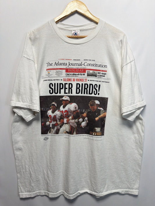 1999 Atlanta Falcons Super Birds AJC Newspaper T-Shirt