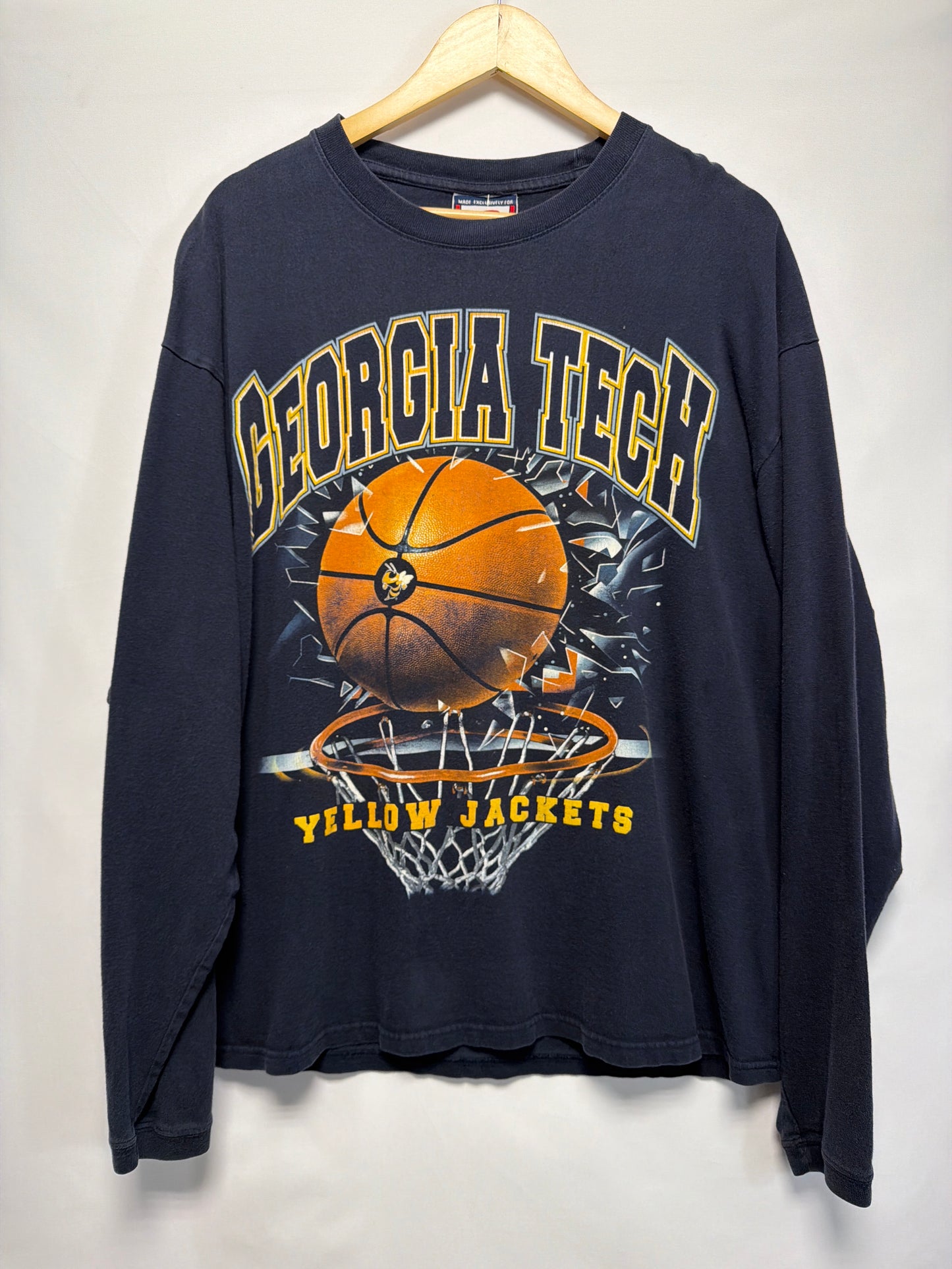 Vintage GA Tech Shattered Backboard Long Sleeve T-Shirt