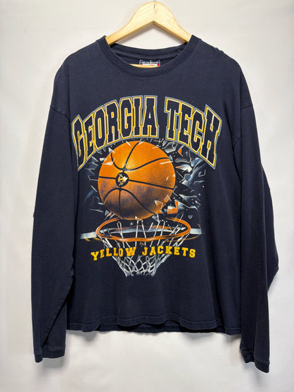 Vintage GA Tech Shattered Backboard Long Sleeve T-Shirt