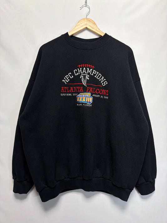 1999 Logo 7 Atlanta Falcons Super Bowl Sweatshirt