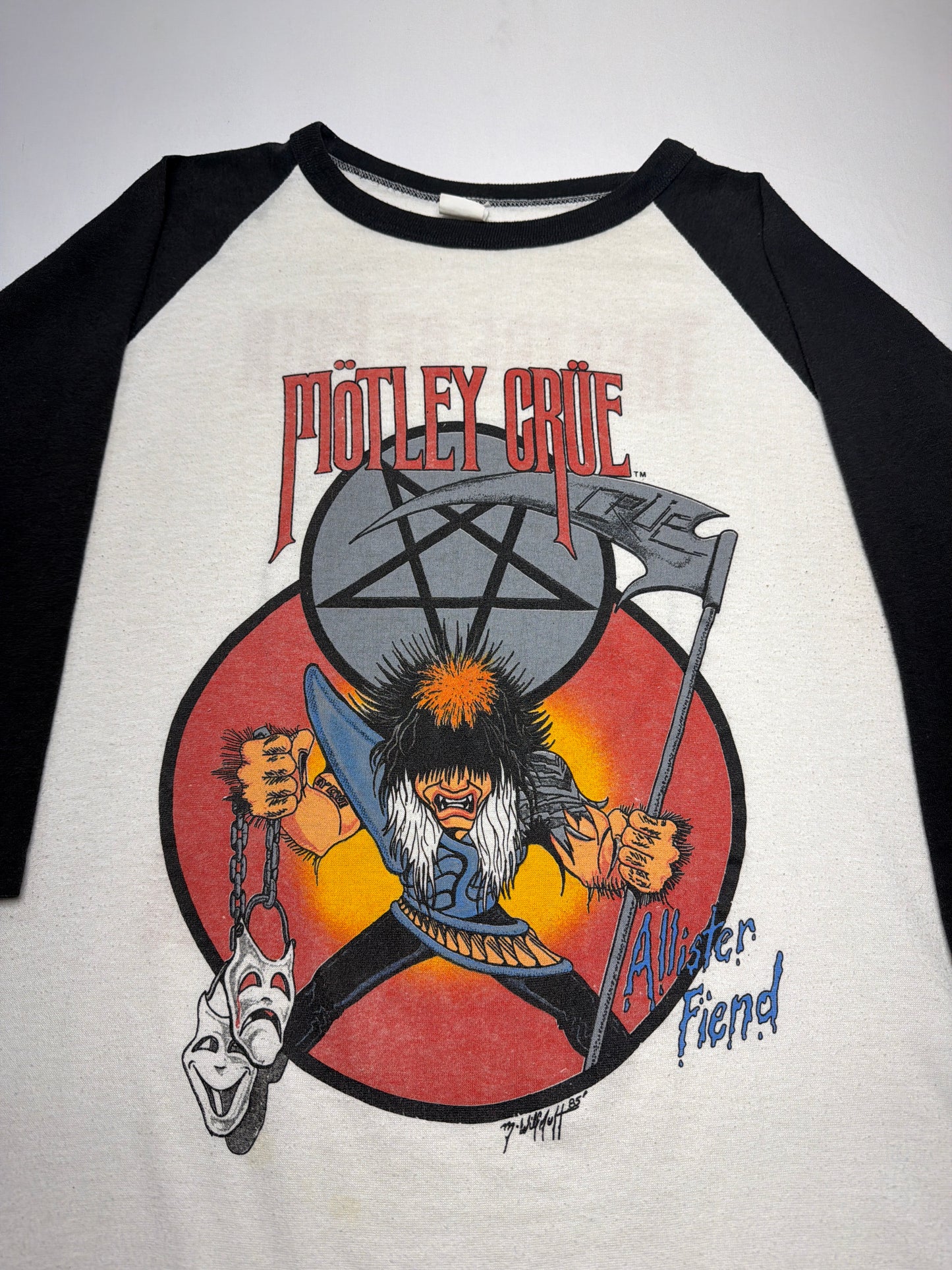 1985-86 Motley Crue Allister Fiend 3/4 T-Shirt