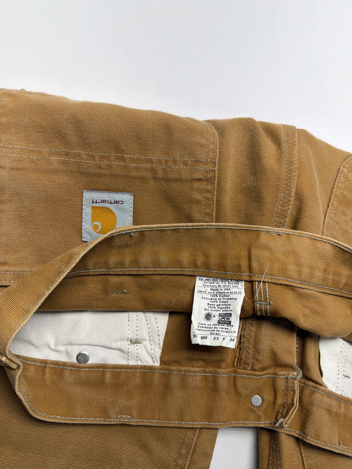 Vintage Carhartt Double Knee Tan Work Pants