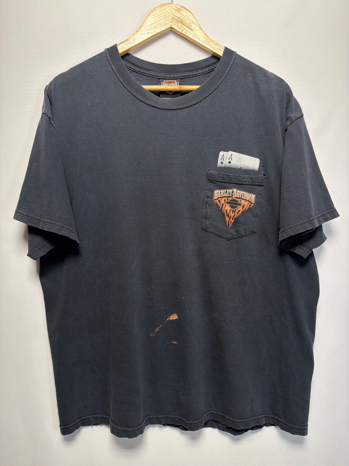 Vintage Harley Davidson Pocket Aces Faded T-Shirt