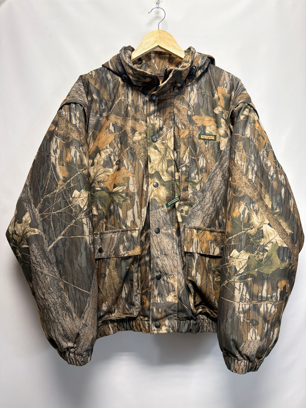 Vintage Remington Mossy Oak Break Up Camo Insulated Puffer Jacket