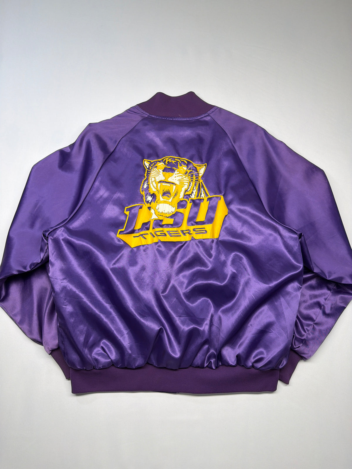 Vintage LSU Tigers Satin Bomber Jacket